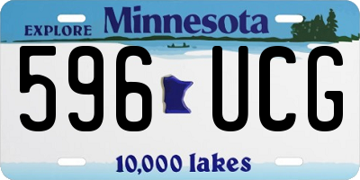 MN license plate 596UCG