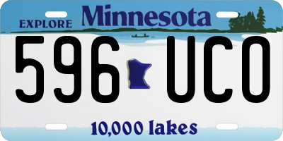 MN license plate 596UCO