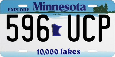 MN license plate 596UCP