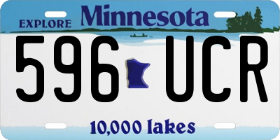 MN license plate 596UCR