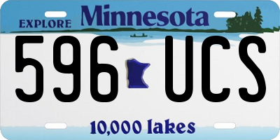 MN license plate 596UCS