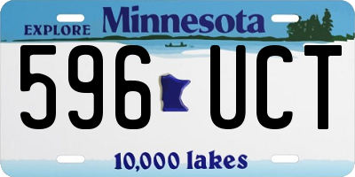 MN license plate 596UCT