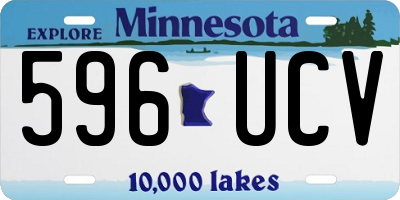 MN license plate 596UCV