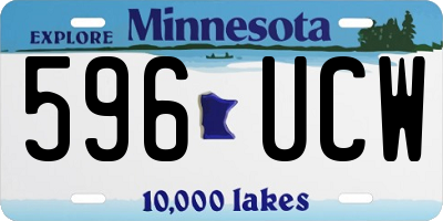 MN license plate 596UCW