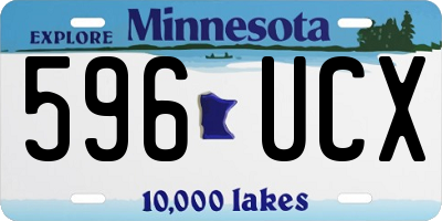 MN license plate 596UCX