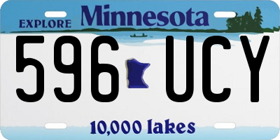 MN license plate 596UCY