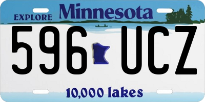 MN license plate 596UCZ