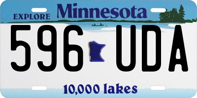 MN license plate 596UDA