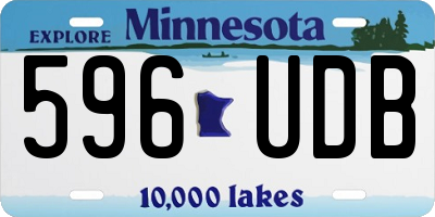 MN license plate 596UDB