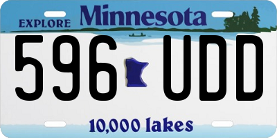 MN license plate 596UDD