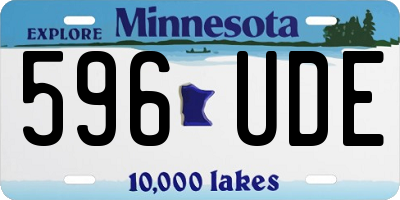 MN license plate 596UDE