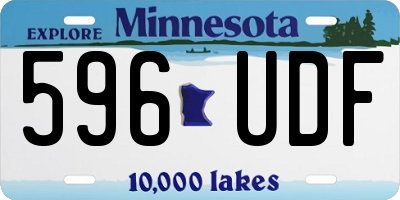 MN license plate 596UDF