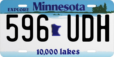 MN license plate 596UDH