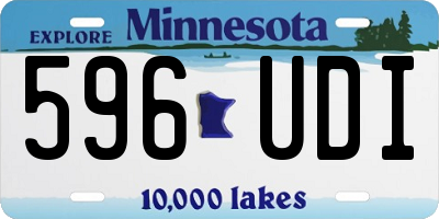 MN license plate 596UDI