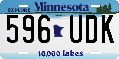 MN license plate 596UDK