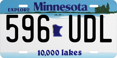 MN license plate 596UDL