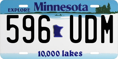 MN license plate 596UDM