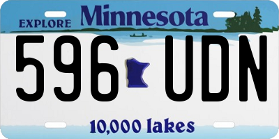 MN license plate 596UDN