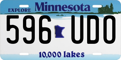 MN license plate 596UDO