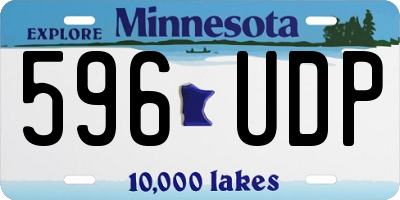 MN license plate 596UDP