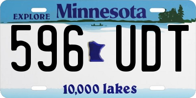 MN license plate 596UDT