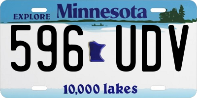 MN license plate 596UDV