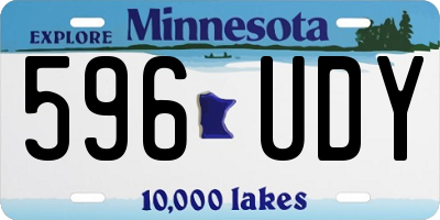 MN license plate 596UDY