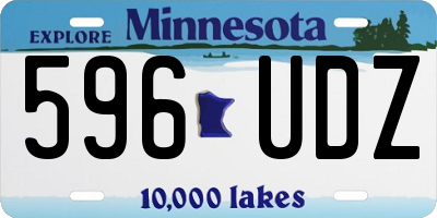 MN license plate 596UDZ