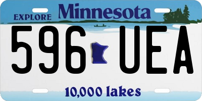 MN license plate 596UEA