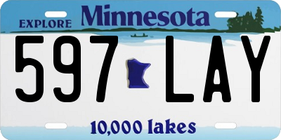 MN license plate 597LAY