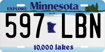 MN license plate 597LBN
