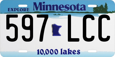 MN license plate 597LCC