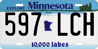 MN license plate 597LCH