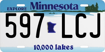 MN license plate 597LCJ
