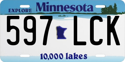 MN license plate 597LCK