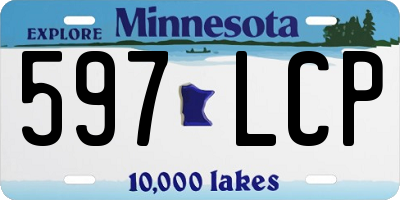 MN license plate 597LCP