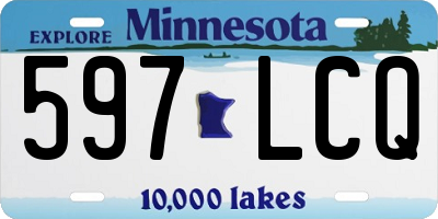 MN license plate 597LCQ