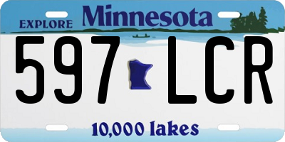 MN license plate 597LCR