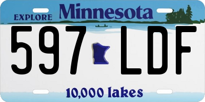 MN license plate 597LDF