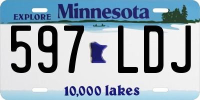 MN license plate 597LDJ