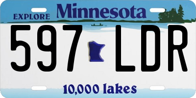 MN license plate 597LDR