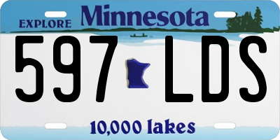 MN license plate 597LDS
