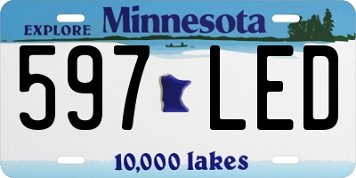 MN license plate 597LED