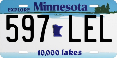 MN license plate 597LEL