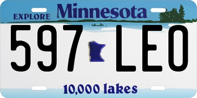 MN license plate 597LEO
