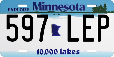 MN license plate 597LEP