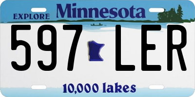 MN license plate 597LER
