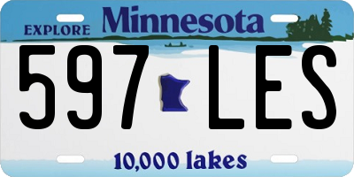 MN license plate 597LES