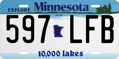 MN license plate 597LFB