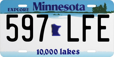 MN license plate 597LFE